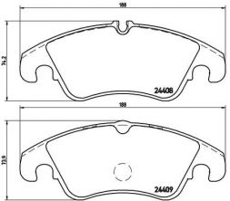 Brembo P 24 074 - Brzdové platničky -
