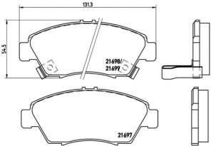 Brembo P 28 024 - Brzdové platničky -