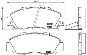 Brembo P 28 026 - Brzdové platničky -