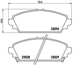 Brembo P 28 031 - Brzdové platničky -