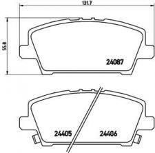 Brembo P 28 037 - Brzdové platničky -