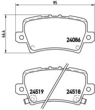 Brembo P 28 038 - Brzdové platničky -