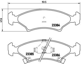 Brembo P 30 009 - Brzdové platničky -