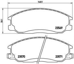 Brembo P 30 013 - Brzdové platničky -