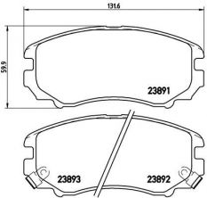 Brembo P 30 018 - Brzdové platničky -