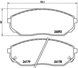 Brembo P 30 019 - Brzdové platničky -