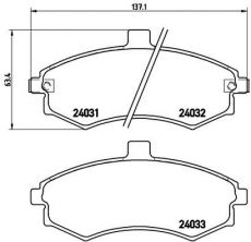 Brembo P 30 020 - Brzdové platničky -