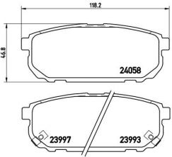 Brembo P 30 023 - Brzdové platničky -