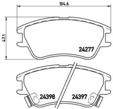 Brembo P 30 027 - Brzdové platničky -