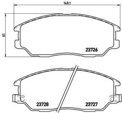 Brembo P 30 028 - Brzdové platničky -