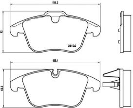 Brembo P 36 022 - Brzdové platničky -