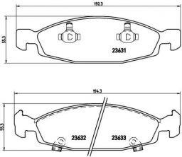 Brembo P 37 005 - Brzdové platničky -