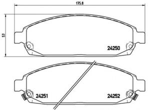 Brembo P 37 010 - Brzdové platničky -
