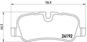 Brembo P 44 013 - Brzdové platničky -