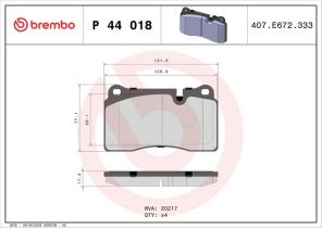 Brembo P 44 018 - Brzdové platničky -