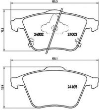Brembo P 49 038 - Brzdové platničky -