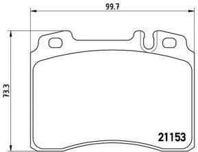 Brembo P 50 022 - Brzdové platničky -