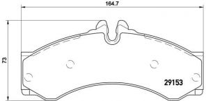 Brembo P 50 028 - Brzdové platničky -