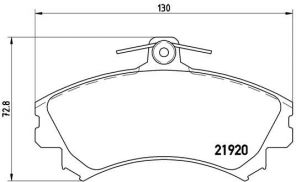 Brembo P 50 055 - Brzdové platničky -