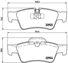 Brembo P 50 064 - Brzdové platničky -