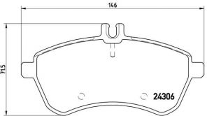 Brembo P 50 071 - Brzdové platničky -