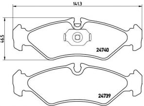 Brembo P 50 081 - Brzdové platničky -