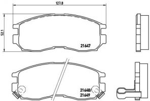 Brembo P 54 014 - Brzdové platničky -