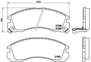 Brembo P 54 017 - Brzdové platničky -