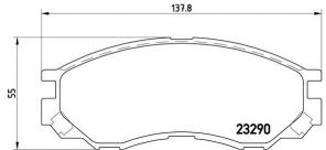 Brembo P 54 020 - Brzdové platničky -