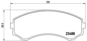 Brembo P 54 029 - Brzdové platničky -