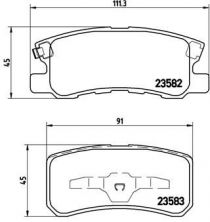Brembo P 54 031 - Brzdové platničky -