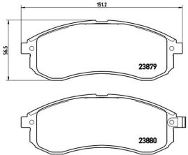Brembo P 54 033 - Brzdové platničky -
