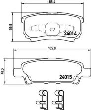 Brembo P 54 034 - Brzdové platničky -