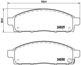 Brembo P 54 038 - Brzdové platničky -