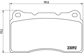 Brembo P 54 040 - Brzdové platničky -