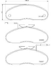 Brembo P 56 019 - Brzdové platničky -