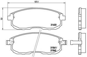 Brembo P 56 021 - Brzdové platničky -