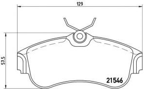 Brembo P 56 022 - Brzdové platničky -