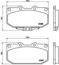 Brembo P 56 025 - Brzdové platničky -