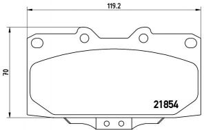 Brembo P 56 034 - Brzdové platničky -