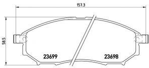 Brembo P 56 058 - Brzdové platničky -