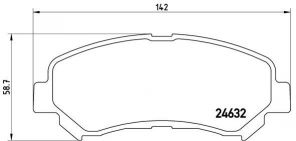 Brembo P 56 062 - Brzdové platničky -