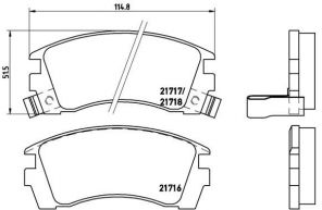 Brembo P 56 064 - Brzdové platničky -