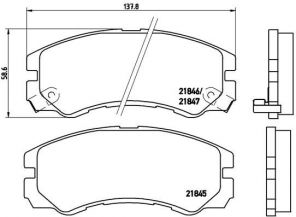 Brembo P 59 020 - Brzdové platničky -