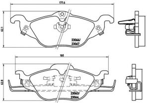 Brembo P 59 030 - Brzdové platničky -