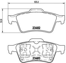 Brembo P 59 044 - Brzdové platničky -