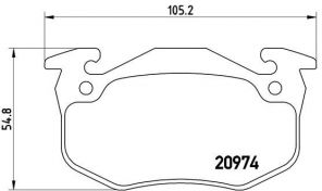 Brembo P 61 032 - Brzdové platničky -