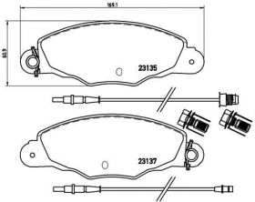 Brembo P 61 061 - Brzdové platničky -