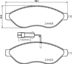 Brembo P 61 090 - Brzdové platničky -