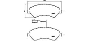 Brembo P 61 093 - Brzdové platničky -